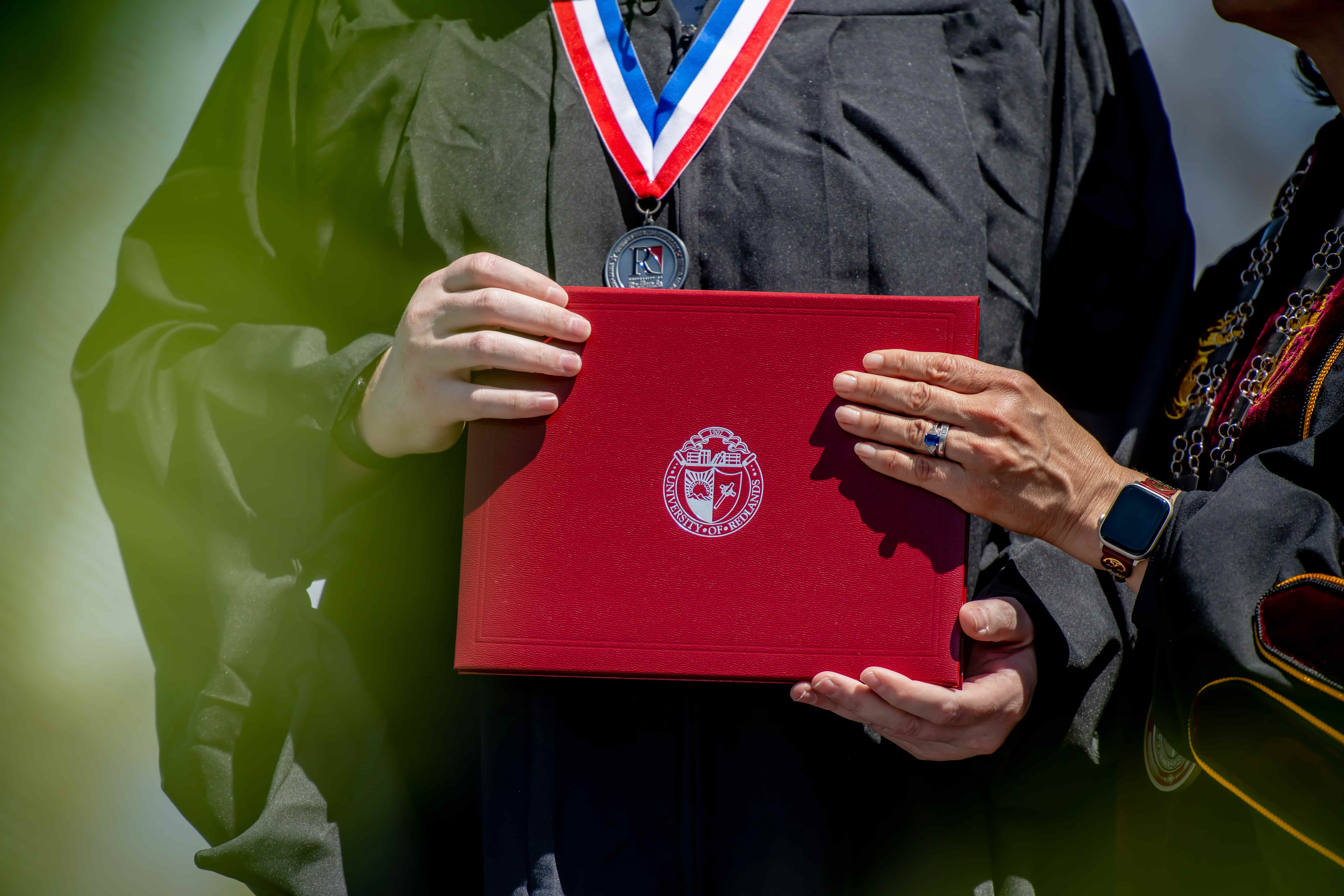 A red diploma.