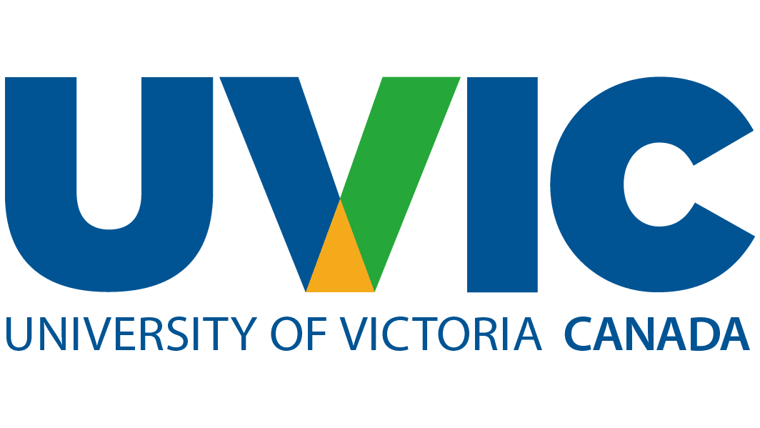 a logo with blue green yellow and orange letters