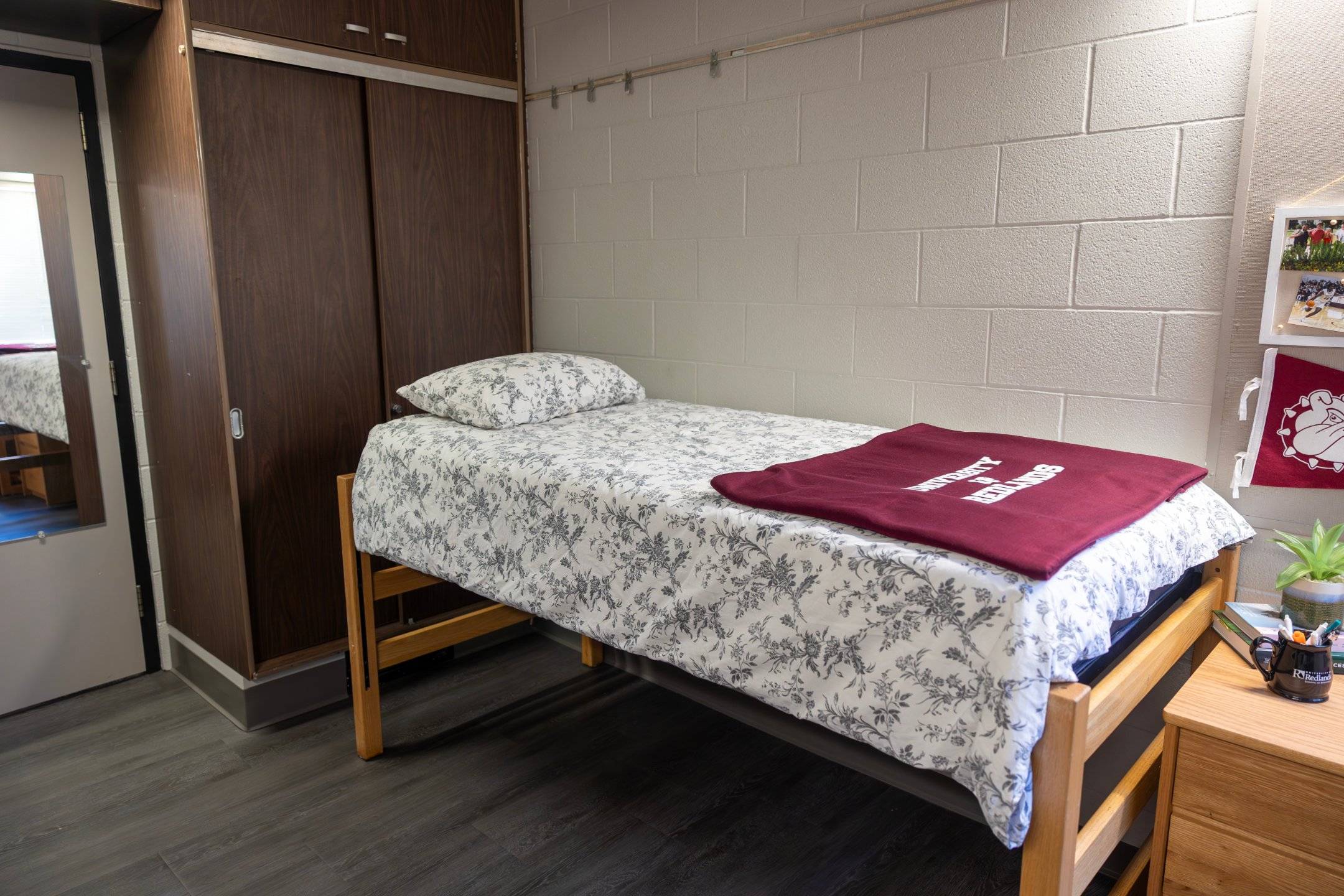 a bed with a blanket on it