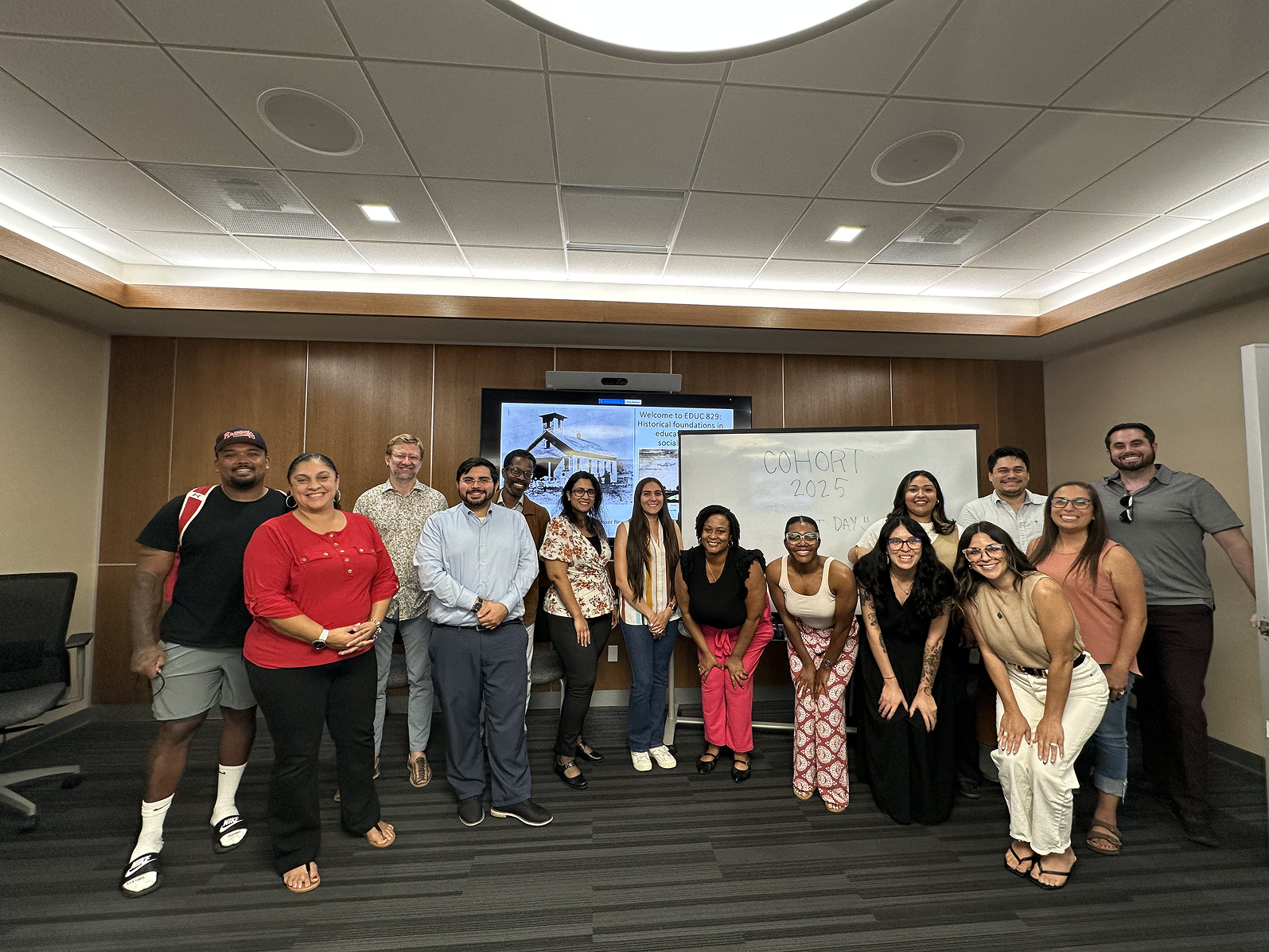 a group of people posing for a photo